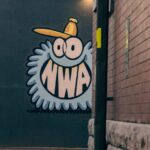 black and white wall graffiti