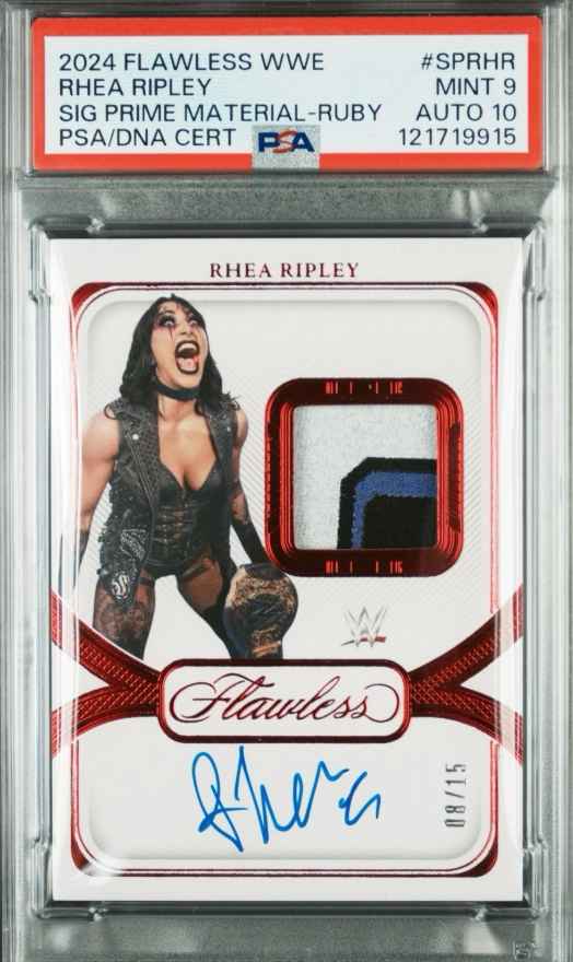 2024 Panini Flawless WWE Rhea Ripley Signature Prime Patch Ruby