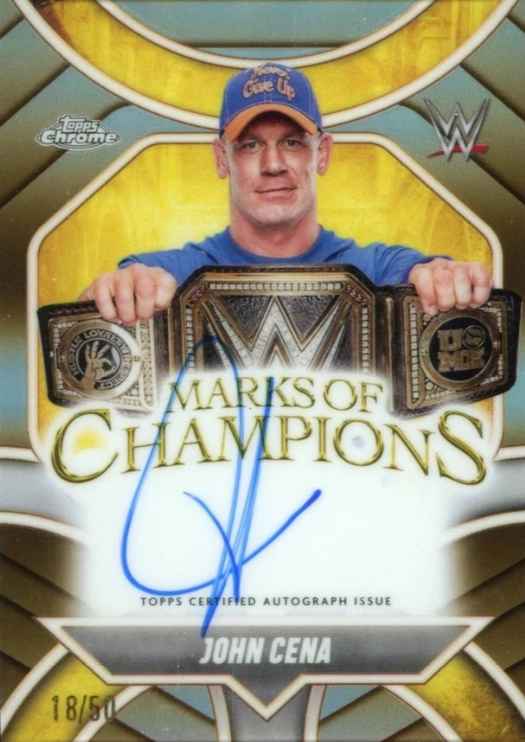 2025 Topps Chrome John Cena Marks of Champions Gold